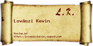 Lovászi Kevin névjegykártya